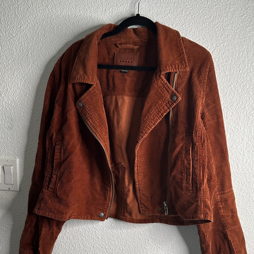 Blank NYC Women's Brown moto Corduroy Jacket size XL - Picture 6 of 12